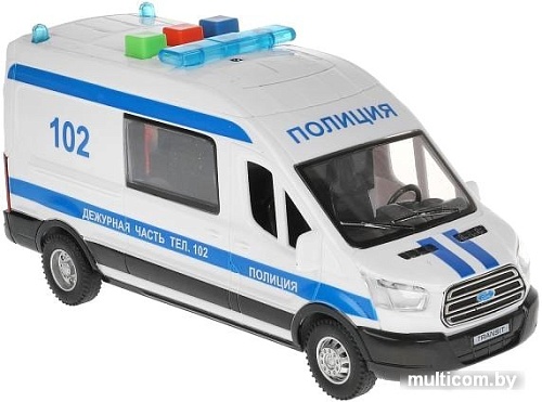 Игрушечный транспорт Технопарк Ford Transit Полиция TRANSITVAN-16PLPOL-WH