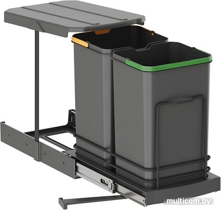 Мусорное ведро с разделителем Starax S-2392-A 24 л (антрацит)