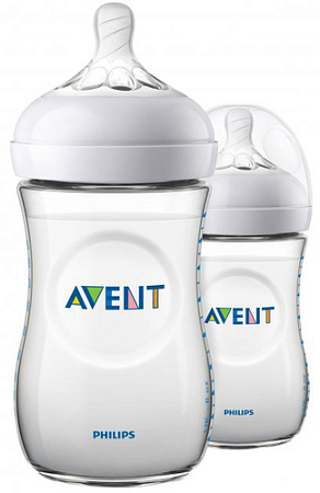 Набор бутылочек для кормления Philips Avent Natural SCF033/27 2 шт (260 мл)