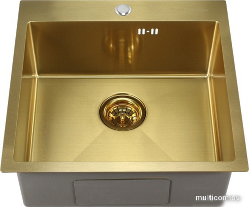 Кухонная мойка Melana ProfLine D5050HG (сатин золотой, глубина 20 см, сталь 3 мм)