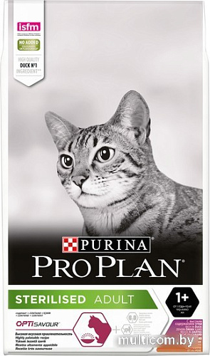 Сухой корм для кошек Pro Plan Sterilised Adult OptiSavour с уткой и печенью 10 кг