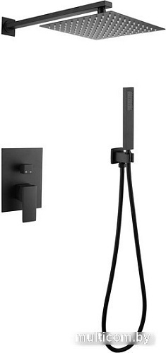 Душевая система Abber Daheim AF8219B (черный матовый)