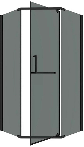 Душевой уголок Grossman Pragma 90x90x195 302.K33.03.9090.21.10 (черный матовый/тонированное стекло)