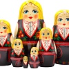 Развивающая игра Брестская Матрешка Девушка в норвежском традиционном костюме (набор 7 шт)