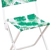 Стул Nika походный со спинкой ПС2/1 (с тропическими листьями светлый)