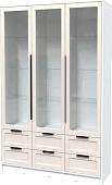 Шкаф-витрина Интерлиния Концепт Тренд КТ-ШВ3 (белый платинум/кашемир)