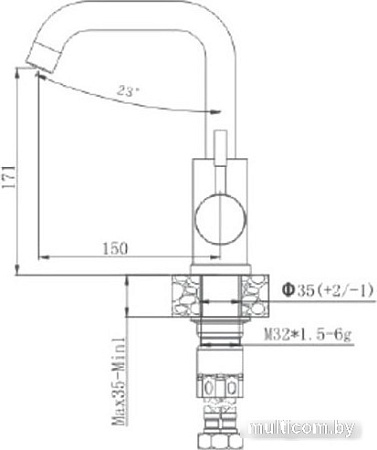 Смеситель Ekko EM72304-4
