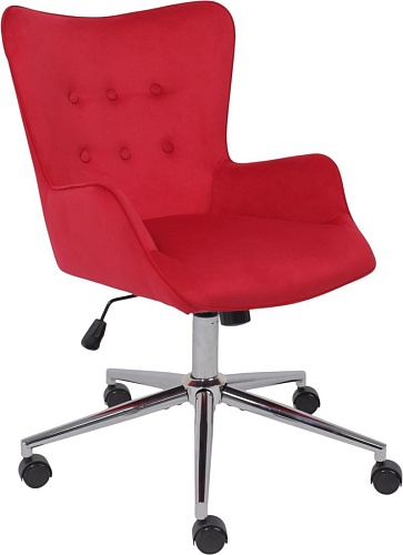 Офисное кресло AksHome Bella chrome Seven 313 (велюр/фуксия)