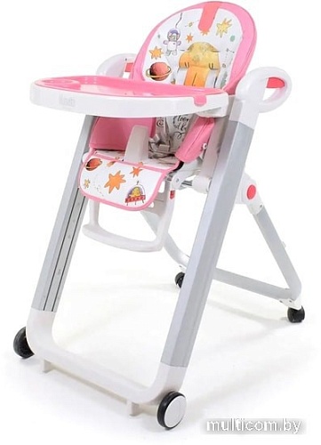 Высокий стульчик Nuovita Futuro Bianco (розовый космос)
