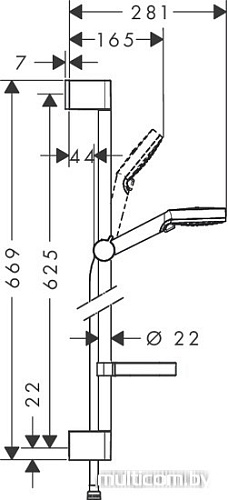 Душевой гарнитур Hansgrohe Crometta Vario [26553400]
