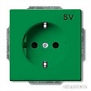 Розетка ABB Basic 55 2011-0-6152 (зеленый)