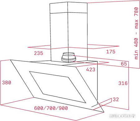 Кухонная вытяжка TEKA DVT 680 White [40483540]