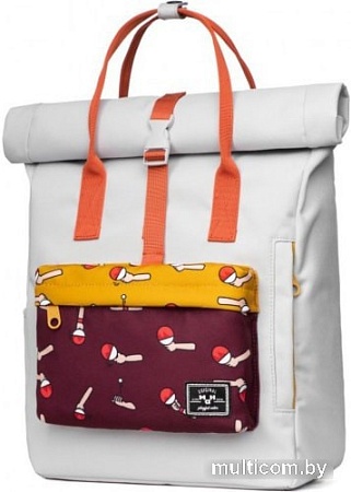 Рюкзак MAH MR20C1965B01 (светло-серый/бордовый)