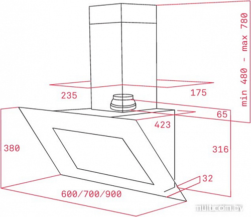 Кухонная вытяжка TEKA DVT 680 White [40483540]