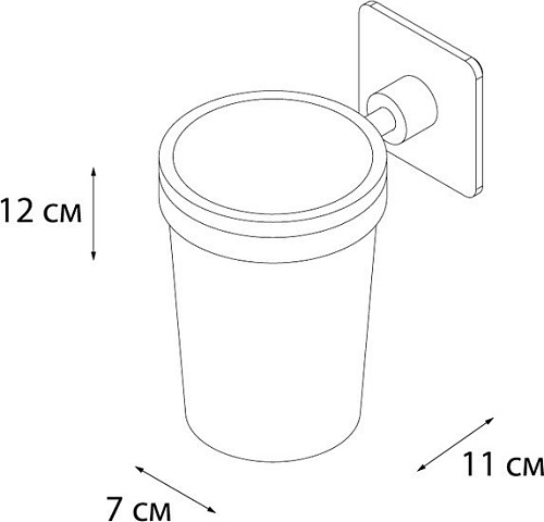 Стакан для зубной щетки и пасты Fixsen Square FX-93106