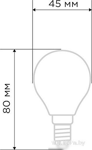 Светодиодная лампочка Rexant Шарик GL45 9.5Вт 915Лм 2700K E27 604-135