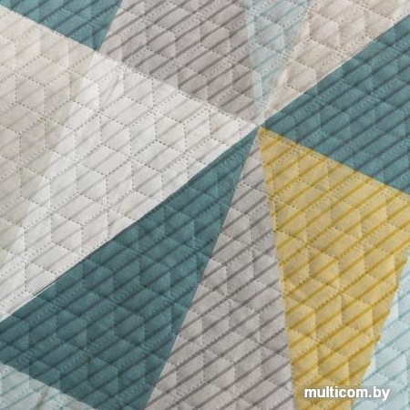 Покрывало Экономь и Я Ромбы 5457632 200x210 (желтый/мятный)