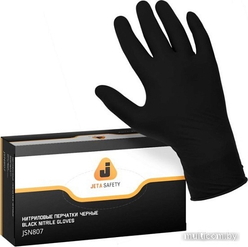 Нитриловые перчатки Jeta Pro JSN808/M (100 шт, M, черный)