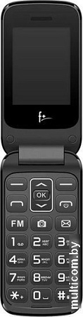 Кнопочный телефон F+ Flip 240 (черный)