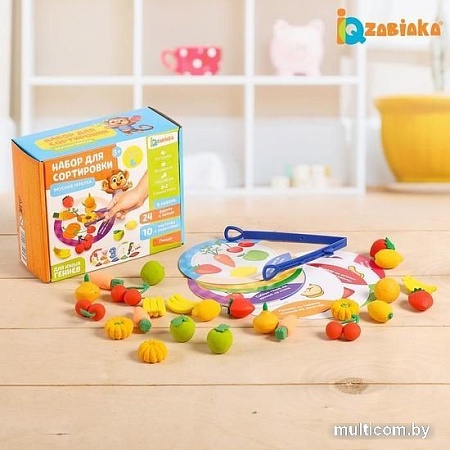 Развивающая игра Zabiaka Вкусная тарелка. Набор для сортировки 4655803