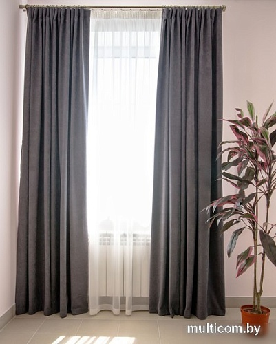 Комплект штор Decoretto Канвас серый КСГ-K111 3.25x2.7 м (графит, 2 шт)