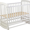 Классическая детская кроватка Polini Kids Simple 304 с маятником (белый)