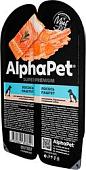 Консервированный корм для собак AlphaPet Superpremium Лосось паштет для щенков, беременных и кормящих собак 100 г