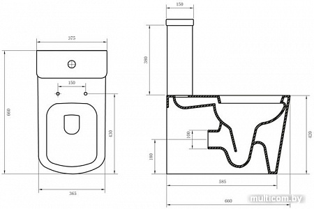 Унитаз BelBagno Albano [BB120CP]