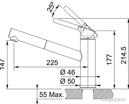 Смеситель Franke Orbit Pull Out 115.0623.134 (графит)