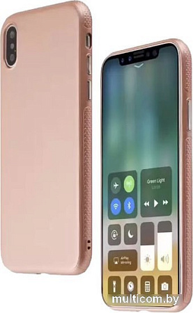 Чехол для телефона Case Deep Matte v.2 для Apple iPhone X (фирменная уп, розовое золото)