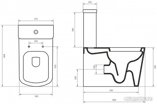 Унитаз BelBagno Albano [BB120CP]