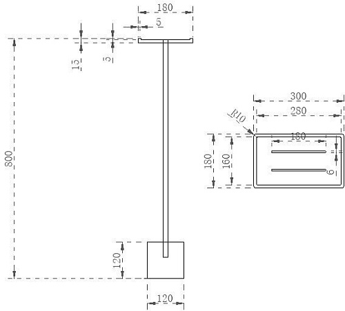 Abber Стойка Stein AS1635 (белый)