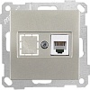Розетка телефонная Mutlusan Daria 2100 125 0183 (титан)