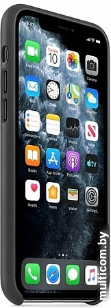 Чехол Apple Leather Case для iPhone 11 Pro (черный)