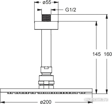Верхний душ Vidima Seva Jet BA194AA