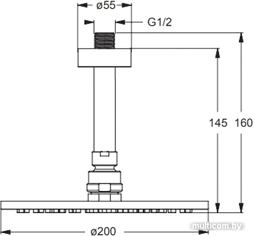 Верхний душ Vidima Seva Jet BA194AA