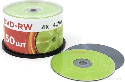 DVD-RW диск Mirex 4.7Gb 4x UL130032A4B (50 шт.)