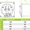 Вытяжной вентилятор airRoxy dRim 125S-C164