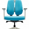 Кресло Duorest D200-W 1DBE1 (белый пластик/ткань голубой)