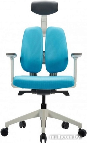 Кресло Duorest D200-W 1DBE1 (белый пластик/ткань голубой)