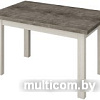 Кухонный стол Senira Кастусь 120-160x75 (бетон/белый)
