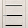 Межкомнатная дверь Юркас Stark ST1 ДО 70x200 (бьянко, стекло lacobel черный лак)
