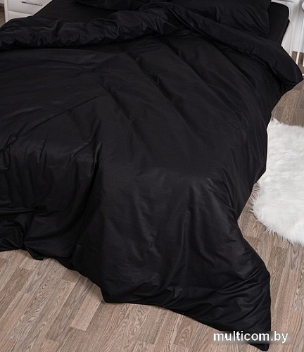 Постельное белье Миланика Блэк 175x217 (поплин г/к)