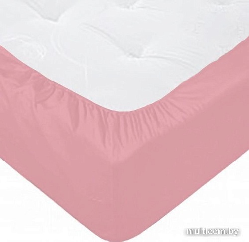 Постельное белье Luxsonia Поплин на резинке 140x200 Мр0040-6 (брусника)