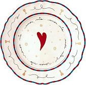 Тарелка глубокая Bitossi Il Frutto Della Passione PAN01002 (сердце)