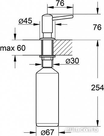 Дозатор для жидкого мыла Grohe Contemporary [40536000]