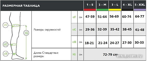 Чулки компрессионные RelaxSan Standard Line M0370A, без мыска, I кл.к. (18?23mmHg, р.1, беж)