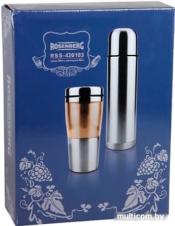 Термос Rosenberg RSS-420103 0.5л+0.45л (серебристый)