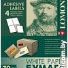 Самоклеящаяся бумага Lomond самоклеющаяся 4 деления А4 70 г/кв.м. 50 листов (2100025)