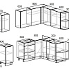 Готовая кухня Интермебель Микс Топ-17 1.9x1.7м правая (дуб каньон-вудлайн кремовый-венато)